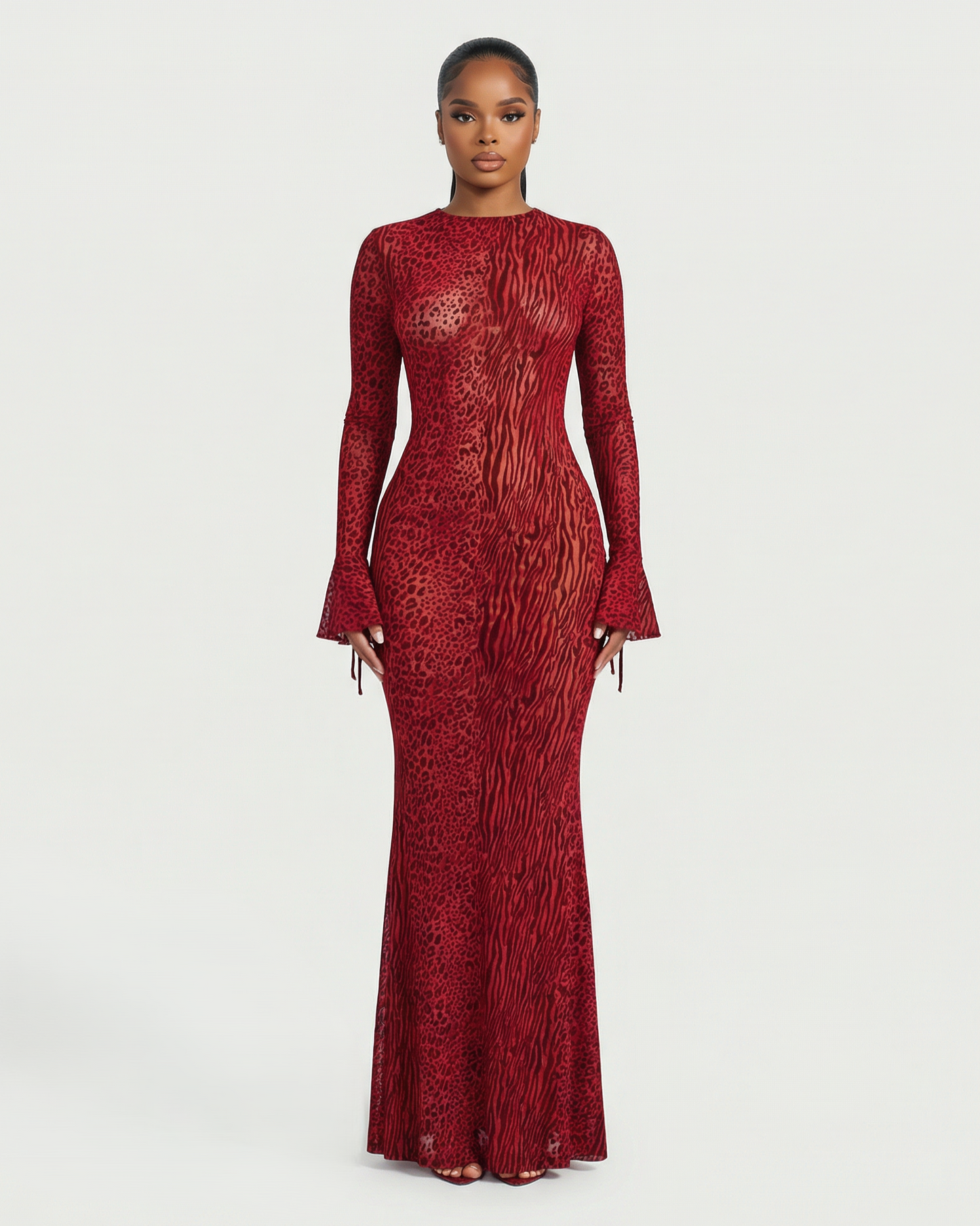 ShapeSnatch™ Long Sleeve Maxi Dress