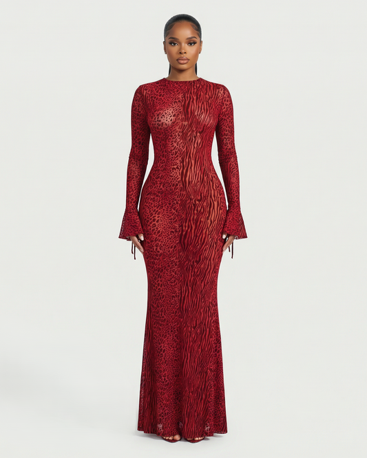 ShapeSnatch™ Long Sleeve Maxi Dress