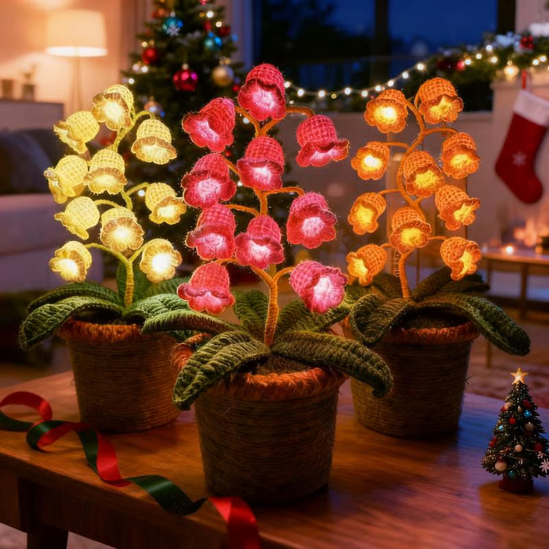 LumiBloom™ Floral Crochet Lamp