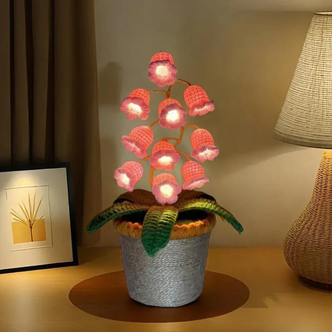 LumiBloom™ Floral Crochet Lamp