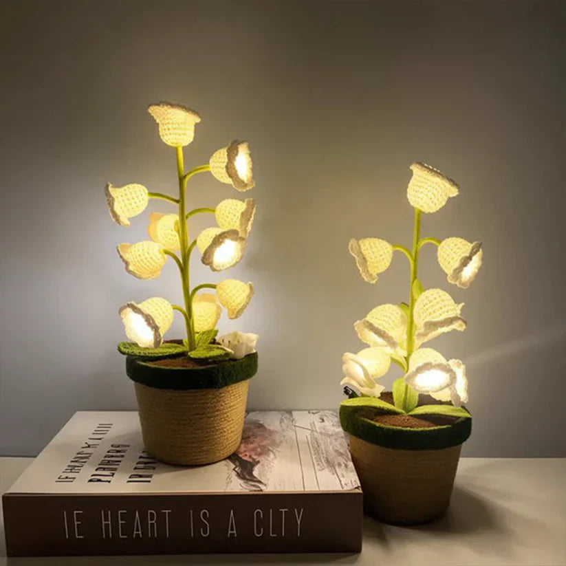 LumiBloom™ Floral Crochet Lamp