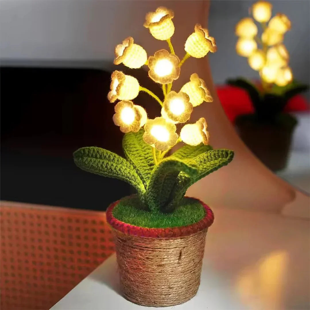 LumiBloom™ Floral Crochet Lamp