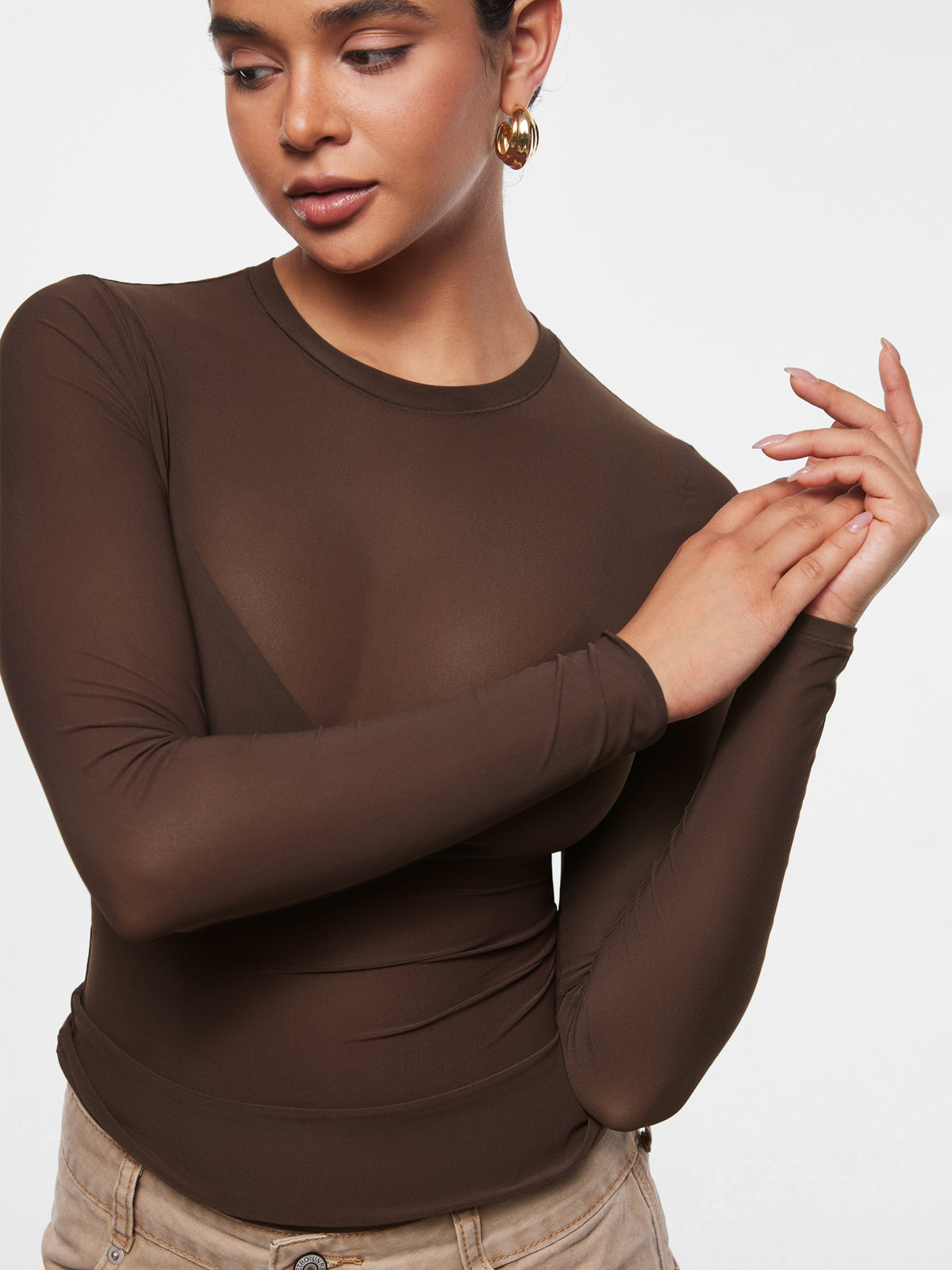 SheerLuxe™ Mesh Top
