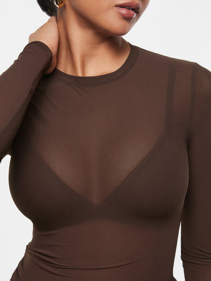 SheerLuxe™ Mesh Top