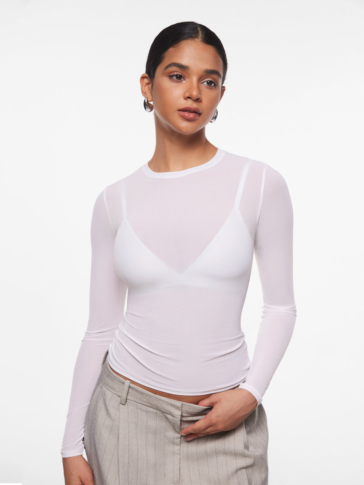 SheerLuxe™ Mesh Top