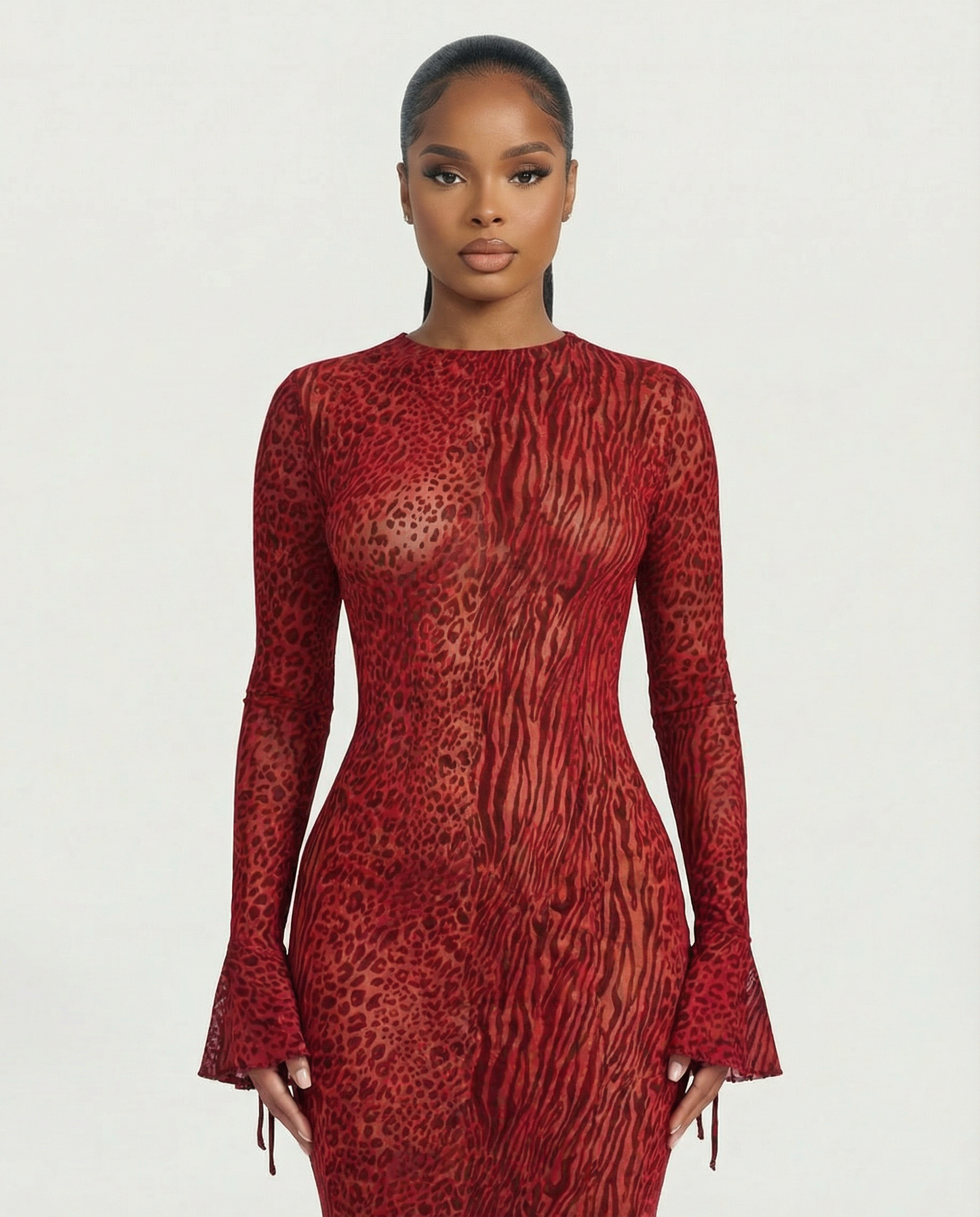 ShapeSnatch™ Long Sleeve Maxi Dress