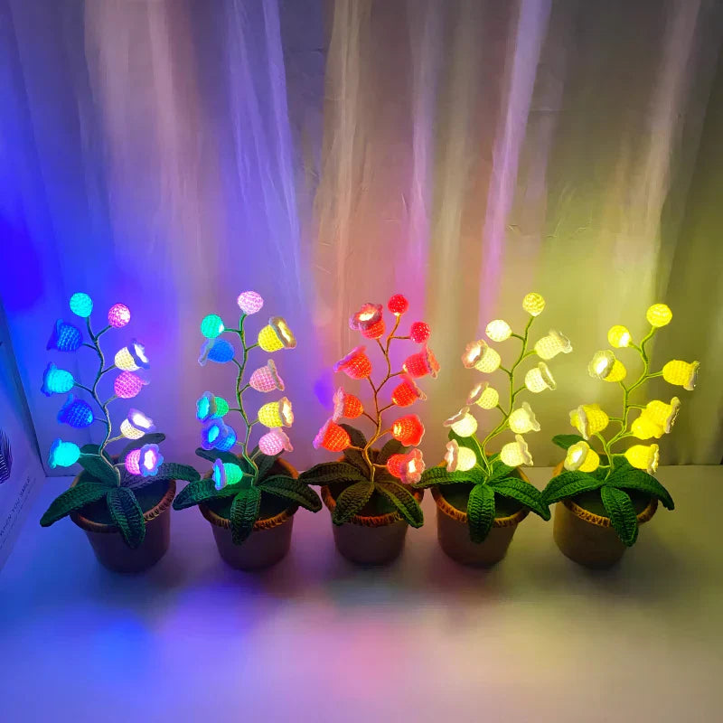 LumiBloom™ Floral Crochet Lamp